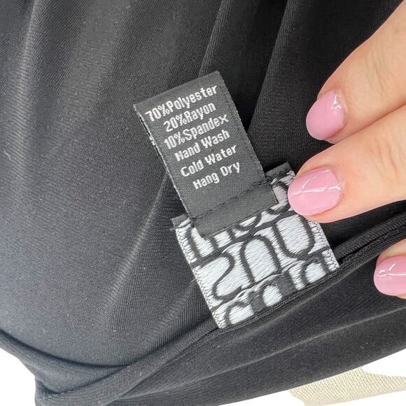 Clara Sunwoo Liquid Leather Sleeve Drape Cardigan Black Size Large *flawed - Picture 12 of 12